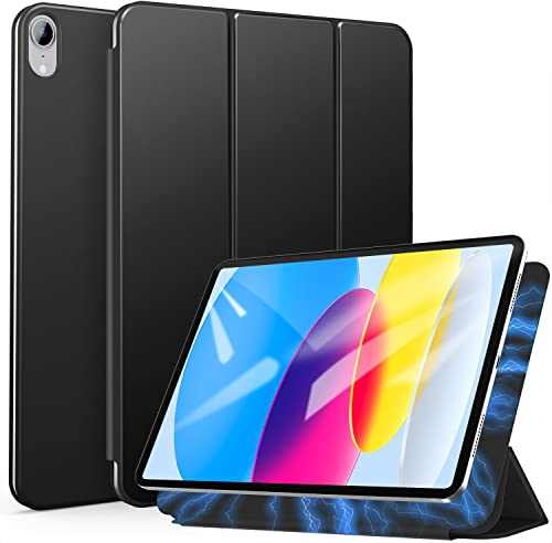 ZtotopCases Magnetisch Hülle für iPad 10.Generation10.9 Zoll, Ultradünne Starke Magnetanhaftung,Intelligenter Schutzhülle mit Auto Schlaf-/Weckfunktion für iPad 10 Gen 10,9'', Schwarz