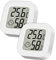 ARCELI Thermomètre Hygromètre Numérique Mini Thermometre interieur Hygromètre interieur Thermometre maison pour Maison Terrarium Chambre Bébé Couveuse Cave etc (2 Blancs)