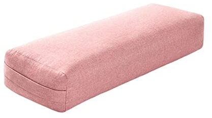 F Fityle Yoga Bolster Meditationskissen mit abnehmbarem, waschbarem Bezug, mit Tragegriffkissen, ROSA