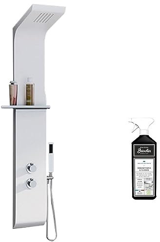 Colonne de douche KINEDO Aquamoon Blanc + nettoyant Briochin