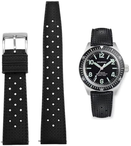 AIYIRUO FKM Kautschuk Uhrenarmbänder Armband Fluorkautschuk 18mm 20mm 22mm Schnellverschluss Tropischer Stil Uhrenarmbänder Ersatzarmband für Taucheruhren Auch für Omega X Swatch X Blancpain