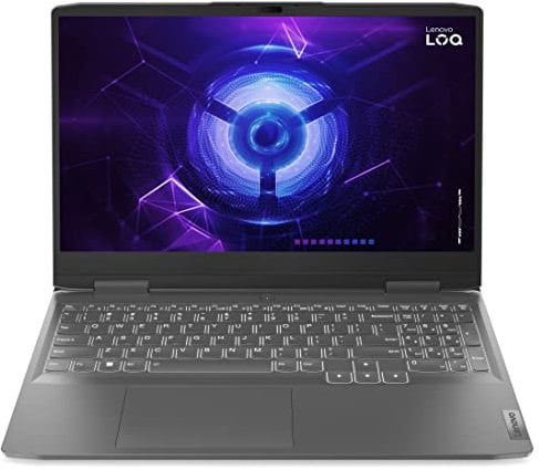 Lenovo LOQ 15IRH8 - Ordinateur Portable Gaming 15.6'' FHD 144Hz (Intel Core i5-12450H,RAM 16Go,SSD 512Go,NVIDIA GeForce RTX 4050-6GB,Sans Système d'Exploitation) Clavier AZERTY Français - Gris Foncé
