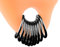 Vankula Nasenring Hoop 10 PCS aus Chirurgenstahl Segmentring Clicker 16G 8mm Ohr Tunnel Gewichte Ohrhänger Piercing Schmuck für Frauen und Männer Schwarz