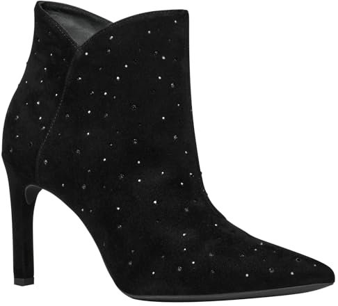 Geox D Faviola C, Stivale alla Caviglia Donna, Nero Brillante, 41 EU