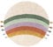 RugVista Rainbow Teppich, Kinderzimmerteppich, ∅ 150 cm, Rund, Kinderteppich für Kinder, Baumwolle, Spielteppich Babys Junge Mädchen, Keine schädlichen Stoffe, Naturweiß/Mehrfarbig