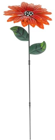 SUPVOX 2 Stück Gartenstecker Sonnenblume aus Metall – Gartendekoration aus Schmiedeeisen, Blumenornament für Rasen, Hof, Terrasse, Hochzeit, Party, Weihnachten