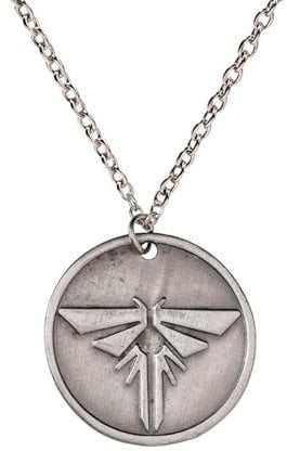 GAUEIOUR Game Necklace - THE LAST OF US Logo Pendant, Survivor Film and Television Pendant, English Letter Pendant, Trendy Alloy Necklace