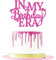 Glamoncha Hot Pink In My Birthday Era Cake Topper for Singer Birthday Party Decorations