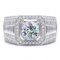 Springlight ✦Geschenke für Gentleman Moissanit-Ringe,S925 Sterling Silber 1 ct D Farbe Reinheit VVS1 Full Diamond Herrenring Moissanit Diamantring,Hochzeitsgeschenk Verlobungsgeschenk.[61.5(19.75)]