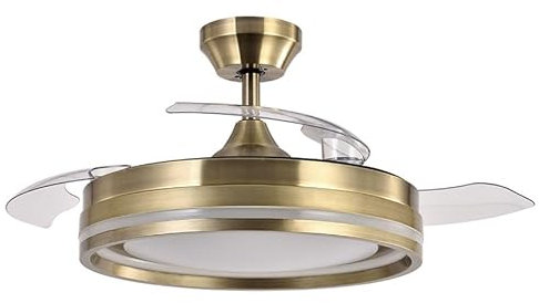 Eden pulse Ventilador DC 3 aspas 107D 7200LM 6 velocidades 3000K/4500K/6000K con control remoto, temporizador y memoria para climatización eficaz.