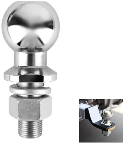 YYTECH Anhängerkupplungskugel 50mm 3.5t Kugelkopfbolzen Gerade Ackerschiene Ø25mm Schraube,Kugelkopf Ackerschiene Kugelkopf Für Ackerschiene Bis 3.5 Tonnen, Ackerschiene Kupplungskugel Für Traktor