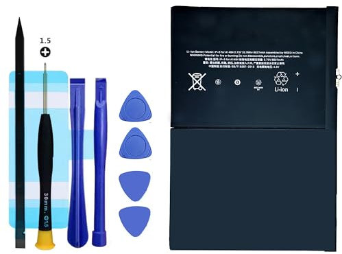 Vvuilsty A1484 Batterie de rechange rechargeable pour iPad 5ème 7ème 8ème génération 9ème génération 0 cycles compatible avec iPad A1474 A1475 A1476 A1822 A1823 A1893 A1954 A2197 A2200 A2198 avec