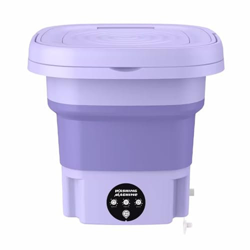 Mini lavadora plegable, 8 l, lavadora pequeña con secadora, eficiente lavadora pequeña para ropa de bebé, ropa interior, camping, caravanas, regalos