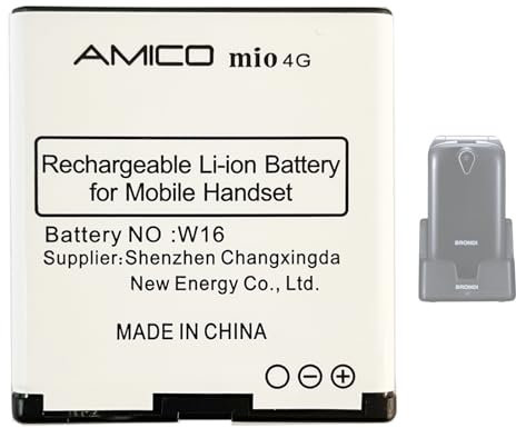 Aousavo mio 4G ersatz akku Kompatibel mit BRONDI Amico mio 4G (NOT for 3G)