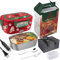 JIAKANUO Electric Lunch Box Food Warmer Portable Lunch Microwave Bento Box with SS Container 1.5 L Leak Proof, 230V/12V/24V Car/Office/Trunk 3 in 1 with Fork&Spoon＆Insulated Lunch Bag (Christmas Red)