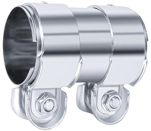 XHYASD Abrazadera de tubo de escape de 55 mm, conector universal de tubo de escape, abrazadera de escape de coche, abrazadera de reparación (55 mm de diámetro / L: 95 mm)