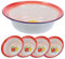 OFFSCH 5pezzi Ciotole Smalto Vintage Ciotole Riutilizzabili Per Zuppa Snack e Insalate Design Classico Per Picnic e Casual