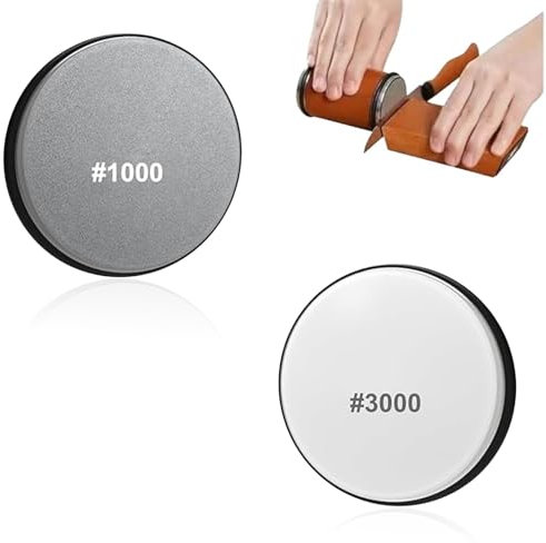 Gurxi 2 Pezzi Aiguiseur Couteaux Roulant Aiguiseur De Couteaux à Roulettes Disques De Rechange Disques De Rechange Pour Aiguiseur De Couteaux Rotatifs Diamant 1000 Et Céramique 3000