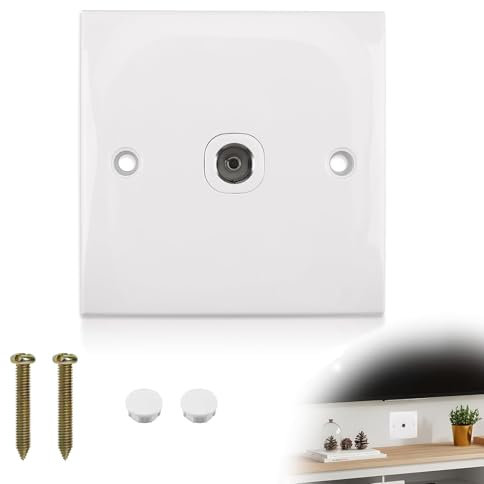 1 Pcs High-Performance Tv Aerial Connector For Enhanced Signal Reception, Aerial Socket, Easy Installation, And Durable Use, Compatible With Various Wall Plates And Antenna Systems(Single Socket)