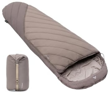 qeedo Buddy 8 Schlafsack Outdoor Sommer (8-25°C) 3 Jahreszeiten - Mumienschlafsack Erwachsene & Jugendliche (bis 200cm), kompakt & leicht, Peach-Skin-Oberfläche