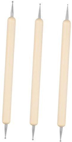 Operitacx 3 Pezzi per con Bulini per Goffratura Strumenti per Argilla e Scultura e Inossidabile per Progetti Artistici e Crafting