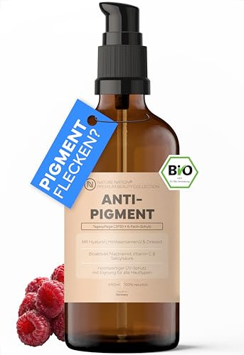 Pigmentflecken Serum Gesicht: BIO Aloe + Niacinamid, Hyaluron & Vitamin C | Mit UV-Schutz, Hyaluron & Vitamin C, für ebenmäßigen Teint, Tages- & Nachtpflege, Naturkosmetik, vegan, Made in Germany