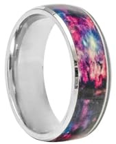 Ring Ringe Damen Bijouterie Herren Vintage Luminous Glow Ring Glowing In The Dark Schmuck Für Frauen Männer Magic Forest Dark Resin Fingerring