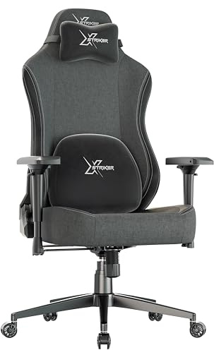Blisswood Gaming Chair for Adults – Comfortable PC Chair with Wide Seat & Back Support, Ergonomic 150° Recline & Rock, Breathable Waterproof Fabric, 4D Armrests Swivel Computer Desk Chair for Home