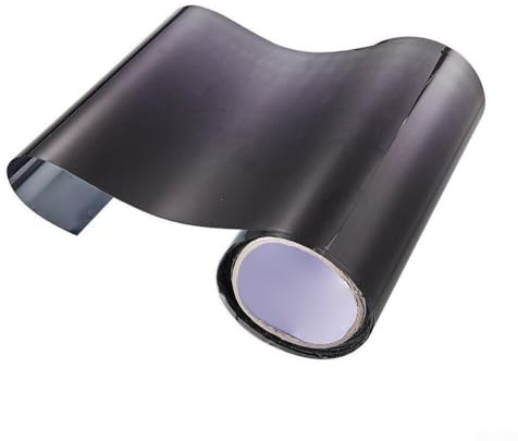 .5M Gradient Black Car Sun Visor Tint Film PVC Windshield Shade Strip with Air-Release Channel, Water Resistant, Heat Stretchable, For Easy Clean for Veh