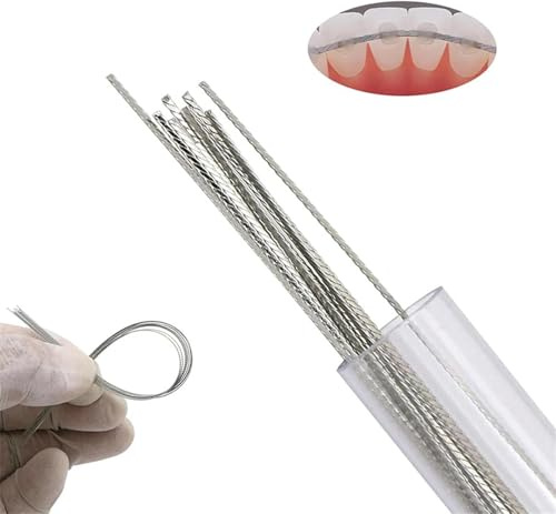 10 Piezas de retenedores linguales dentales, alambres de retención, tamaños de 0,010 a 0,028/0,032 Pulgadas, Alambre de retenedor ortodóntico para estabilización Dental y Uso odontológico