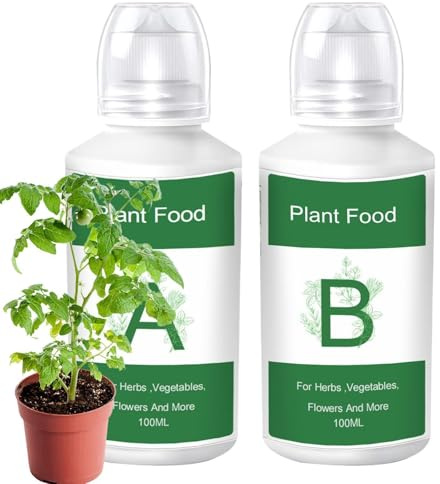 Nutrientes Hidropónicos - Solución Para El De Crecimiento Hidropónico A Y B,Fertilizante para plantas de interior | Apto en Verduras, Frutas, Flores, Jardín Interior, Césped y Patio
