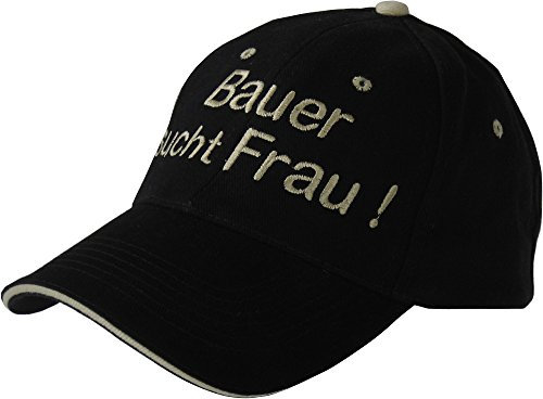Baseballcap mit Einstickung - Bauer sucht Frau - 69700 schwarz