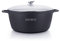 ROYALTY LINE, Casserole, 26 cm, avec couvercle en verre Aluminium moulé sous pression-revêtement en marbre, noir RL-BS26M