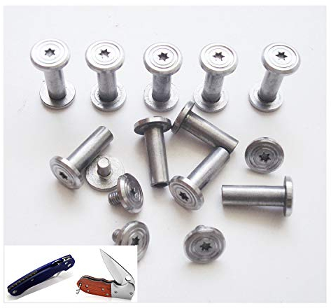 MYIW 10 sets/menge diy - messer mit schrauben, verbindliche schraube, taktische fahrtenmesser verbindungselemente aus edelstahl schrauben edc messer schacht nieten