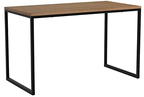 ZINUS Jennifer Schreibtischtisch 119 x 61 x 73 cm – Bürotisch aus Metall und Holz – Mehrzwecktisch – Braun und Schwarz