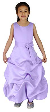 Cinda Vestido de Las Muchachas de Flor de la Dama de Honor del satén Lila 2-3 años