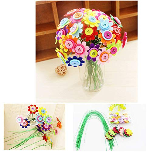 Carykon, kit di mazzi di feltro per realizzare 40 fiori (8 petali di fiori)