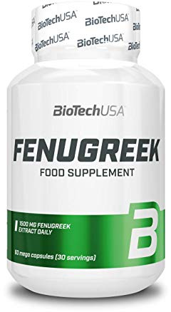 BioTechUSA Fenugreek | Natürlicher Pflanzenextrakt Kapseln | 1500mg Bockshornkleesamen-Extrakt | 60 Megakapseln