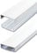 Flacher Design Aluminium Kabelkanal lackiert in Weiss Hochglanz RAL9003 selbstklebend 50 mm x 15 mm Alunovo Kabelschacht Leitungskanal Installationskanal (Länge: 80cm)