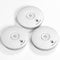 Ruan White 10-year battery Photoelectric Smoke Alarm Easy installation Smoke Detector with Silence Button Conforms to EN14604 Standard 3 Pack