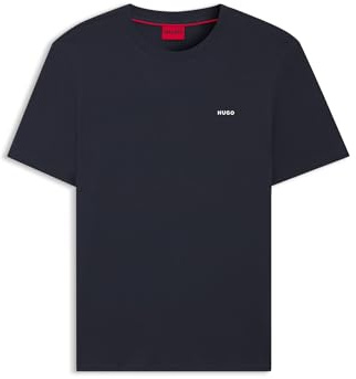 HUGO Herren Dero222 T-Shirt aus Baumwoll-Jersey mit Logo-Print