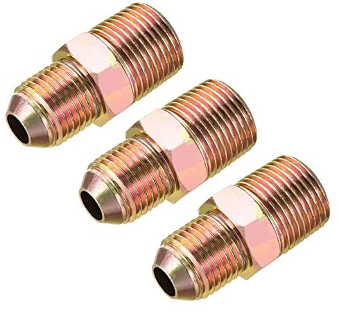 sourcing map Rallonge Tuyau Raccord 9/16-18 UNF Mâle à 3/8 PT Mâle Filetage Adaptateur 35mm Extension Connecteur Hexagone Couplage 3 Paquet
