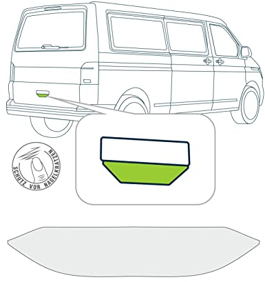 FOTOFOL Schutzfolie passend für Volkswagen Multivan, Caravelle, California T6 / T6.1 (Heckklappe Griff Schutzfolie)