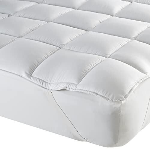 Christy Luxury Kingsize Mattress Topper | 100% Cotton | Soft and Quilted | Superior Hotel Quality | Extra Comfort | Machine Washable Easy Care | Bedding Accessories