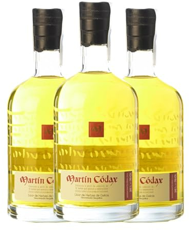 Licor de hierbas Martín Códax Orujo de Galicia 70 cl (Caja de 3 Botellas de 70 cl)