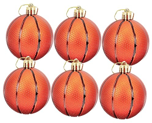 Abaodam 6st Weihnachtsschmuck Sportball-Ornament Christbaumkugeln Weihnachtsanhänger Kugel Weihnachtskugeln Als Ornamente Fußballverzierung Krippenschmuck Spielzeug Plastik Weihnachtsbaum