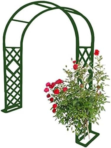 Metallbogen Gartenlauben Spalier Torbogen für Kletterpflanzen Rosen Ranken, 55 71 87 102 126 breit Outdoor-Hochzeitsdekorationsbögen mit Sockel, Schwarz/Braun/Dunkelgrün/Weiß (Farbe: Sc