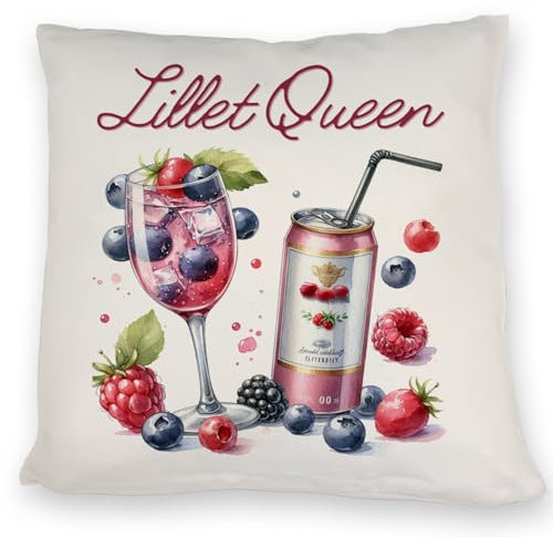 speecheese Lillet Queen Kissen Wild Berry Aperitif Bequemes Kissen für Lillet Queen Fans Beeriges Sommergetränk Fruchtiger Genuss