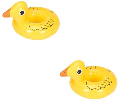 KOMBIUDA 10pcs Portable Cup Holder Inflatable for Beer Pvc Drink Cup Mat Floating Holder Swimming Pool Tool