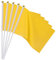 PATIKIL Mini Drapeaux Vierges，20 Pcs Jaune Petits Drapeaux Colorés de Sublimation à Décorer pour Anniversaire, Cour, Pelouse, Marquage au Sol, Sport, Golf, Fête, Irrigation, 30x21cm